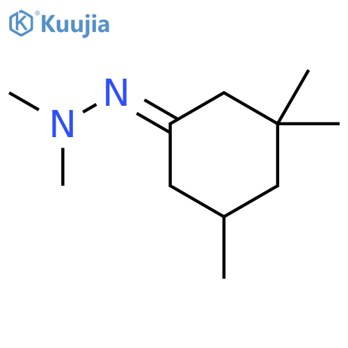 Cyclohexanone, 3,3,5-trimethyl-, dimethylhydrazone structure