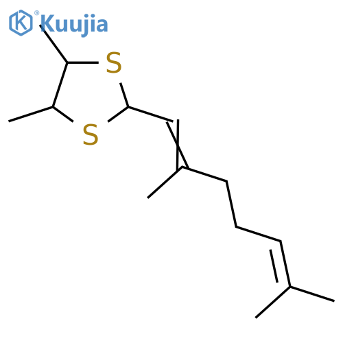 1,3-Dithiolane, 2-(2,6-dimethyl-1,5-heptadienyl)-4,5-dimethyl- structure