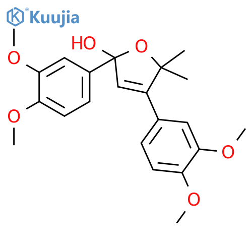 2-Furanol, 2,4-bis(3,4-dimethoxyphenyl)-2,5-dihydro-5,5-dimethyl- structure