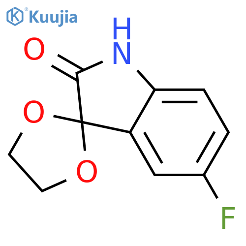 Spiro[1,3-dioxolane-2,3'-[3H]indol]-2'(1'H)-one, 5'-fluoro- structure