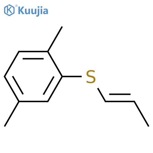 Benzene, 1,4-dimethyl-2-(1-propenylthio)- structure