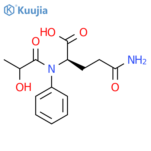 D-Glutamine, N2-(2-hydroxy-1-oxopropyl)-N-phenyl-, (R)- structure