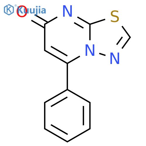 7H-1,3,4-Thiadiazolo[3,2-a]pyrimidin-7-one, 5-phenyl- structure