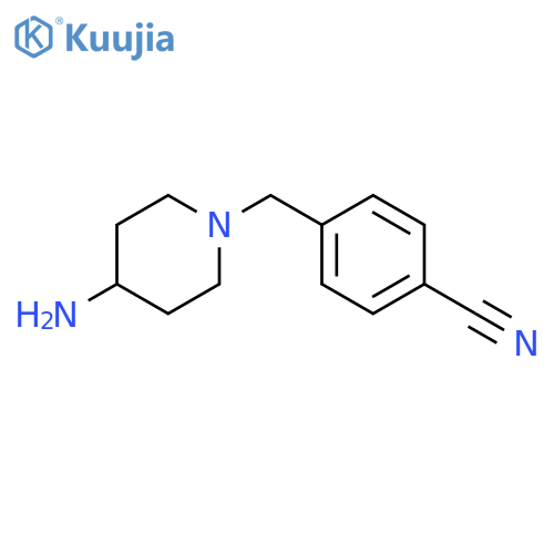 Benzonitrile, 4-[(4-amino-1-piperidinyl)methyl]- structure