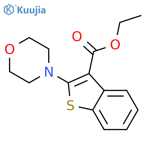 Benzo[b]thiophene-3-carboxylic acid, 2-(4-morpholinyl)-, ethyl ester structure