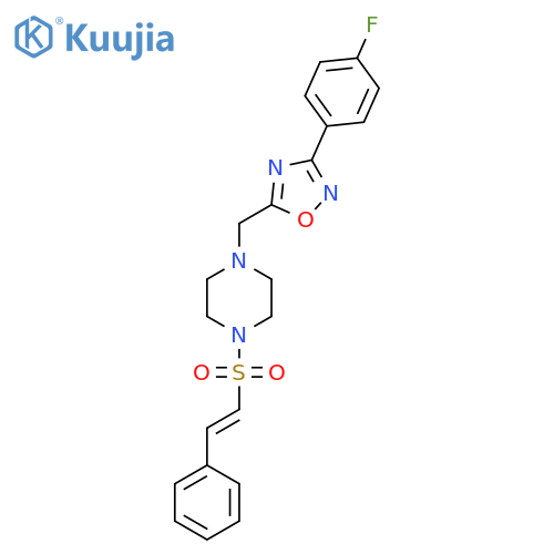 1-{[3-(4-Fluorophenyl)-1,2,4-oxadiazol-5-yl]methyl}-4-(2-phenylethenesulfonyl)piperazine structure