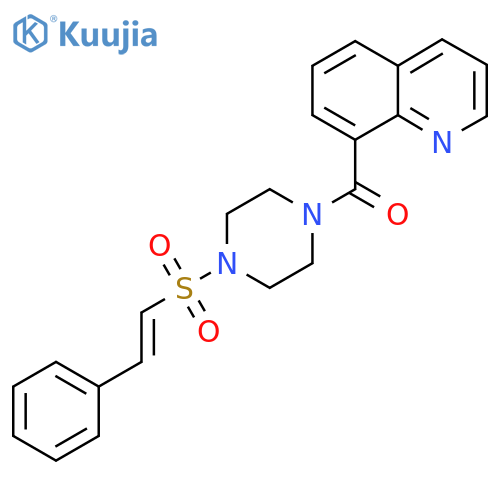 8-[4-(2-Phenylethenesulfonyl)piperazine-1-carbonyl]quinoline structure