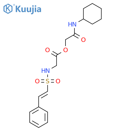 (Cyclohexylcarbamoyl)methyl 2-(2-phenylethenesulfonamido)acetate structure