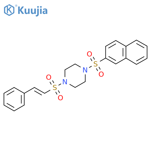 1-(Naphthalene-2-sulfonyl)-4-(2-phenylethenesulfonyl)piperazine structure