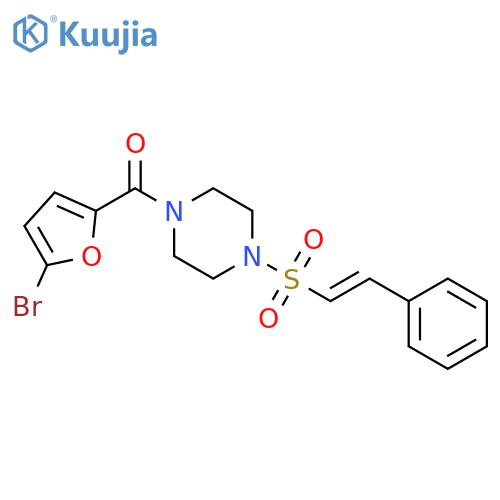 1-(5-Bromofuran-2-carbonyl)-4-(2-phenylethenesulfonyl)piperazine structure