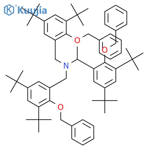 Benzenemethanamine, N,N-bis[[3,5-bis(1,1-dimethylethyl)-2-(phenylmethoxy)phenyl]methyl]-3,5-bis(1,1-dimethylethyl)-α-methyl-2-(phenylmethoxy)-, (αR)- structure
