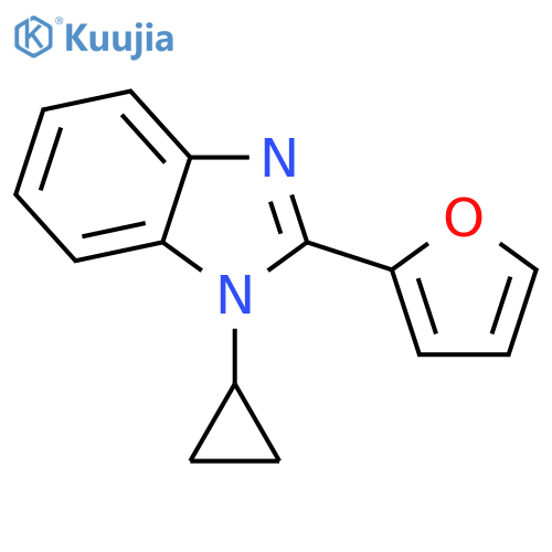 1H-Benzimidazole, 1-cyclopropyl-2-(2-furanyl)- structure