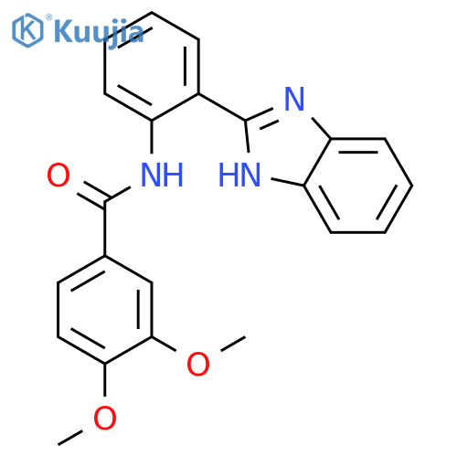 Benzamide, N-[2-(1H-benzimidazol-2-yl)phenyl]-3,4-dimethoxy- structure