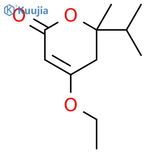 2H-Pyran-2-one, 4-ethoxy-5,6-dihydro-6-methyl-6-(1-methylethyl)- structure