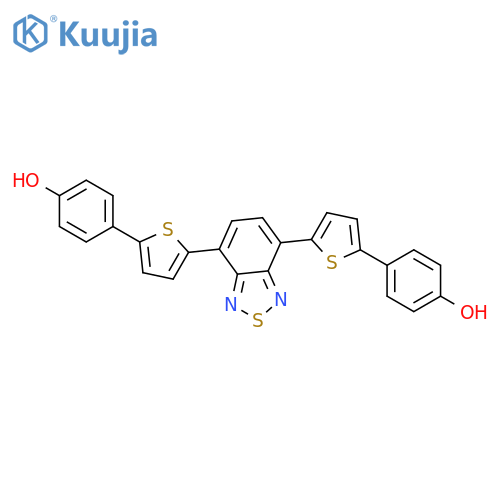 Phenol, 4,4'-(2,1,3-benzothiadiazole-4,7-diyldi-5,2-thiophenediyl)bis- structure