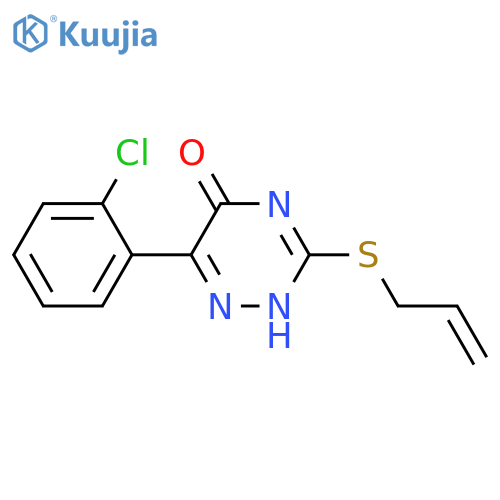 1,2,4-Triazin-5(2H)-one, 6-(2-chlorophenyl)-3-(2-propen-1-ylthio)- structure