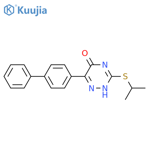 1,2,4-Triazin-5(2H)-one, 6-[1,1'-biphenyl]-4-yl-3-[(1-methylethyl)thio]- structure