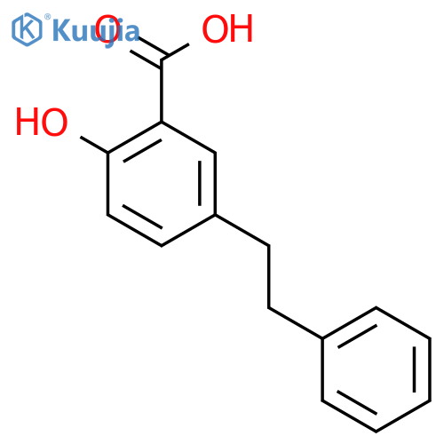 2-Hydroxy-5-(2-phenylethyl)benzoic acid structure