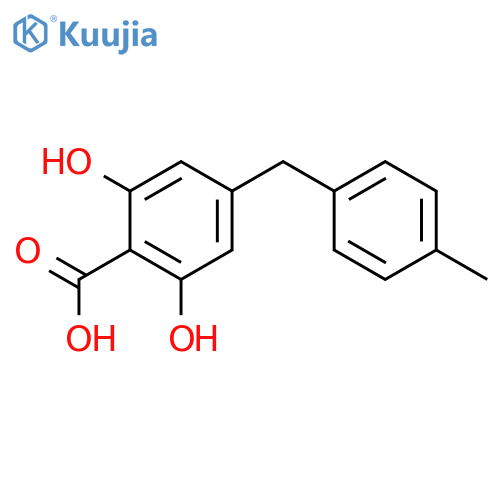 2,6-dihydroxy-4-(4-methylbenzyl)benzoic acid structure
