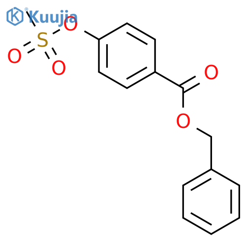 Benzoic acid, 4-[(methylsulfonyl)oxy]-, phenylmethyl ester structure