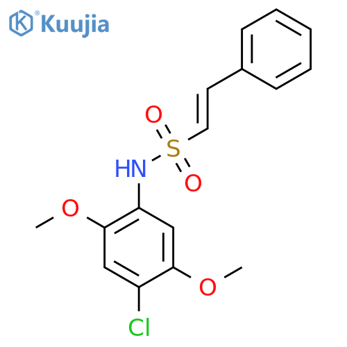 N-(4-chloro-2,5-dimethoxyphenyl)-2-phenylethene-1-sulfonamide structure