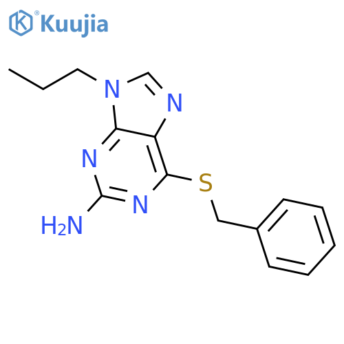 9H-Purin-2-amine,6-[(phenylmethyl)thio]-9-propyl- structure
