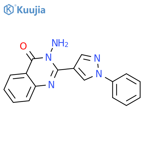 3-Amino-2-(1-phenyl-1H-pyrazol-4-yl)quinazolin-4(3H)-one structure