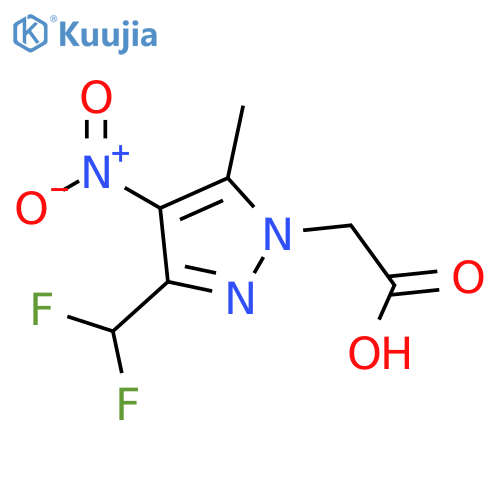 3-(Difluoromethyl)-5-methyl-4-nitro-1H-pyrazol-1-ylacetic Acid structure