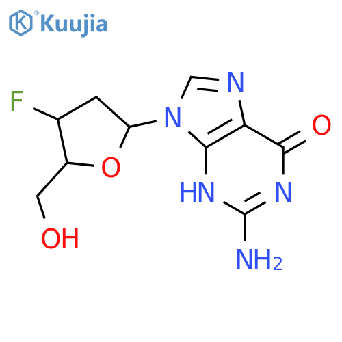 2',3'-Dideoxy-3'-fluoroguanosine structure