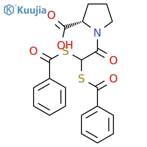 L-Proline, 1-[bis(benzoylthio)acetyl]- structure