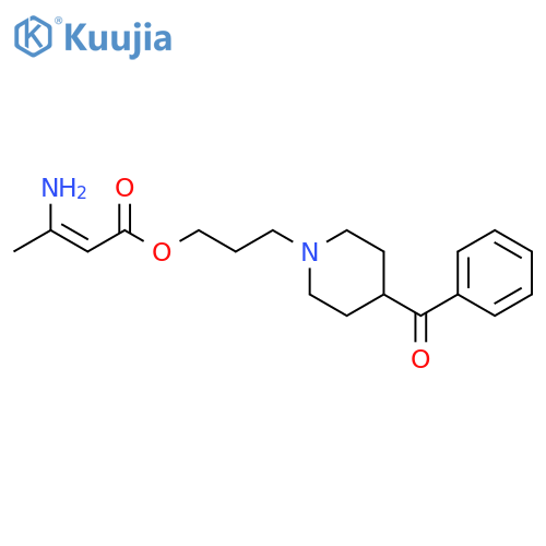 2-Butenoic acid, 3-amino-, 3-(4-benzoyl-1-piperidinyl)propyl ester structure