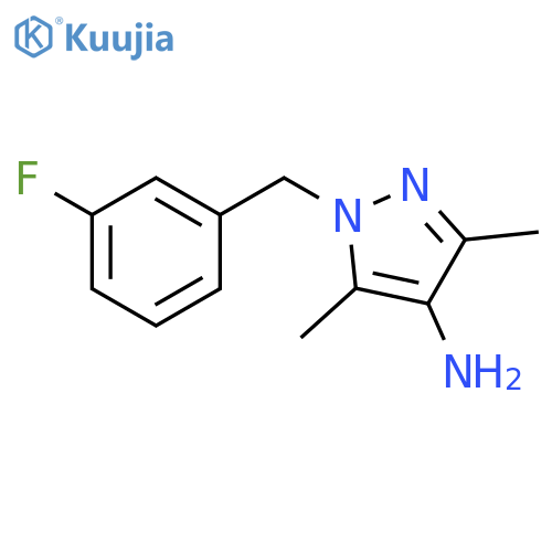 1-(3-Fluorobenzyl)-3,5-dimethyl-1H-pyrazol-4-amine structure