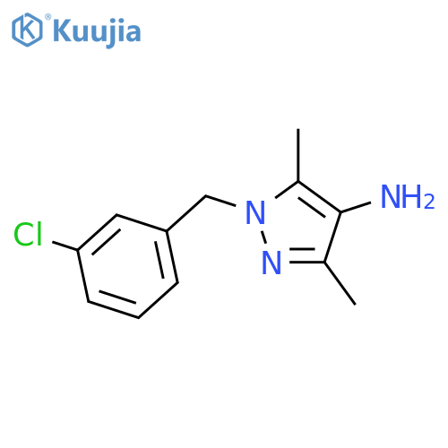 1-(3-chlorobenzyl)-3,5-dimethyl-1H-pyrazol-4-amine structure