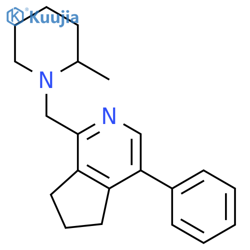 5H-Cyclopenta[c]pyridine,6,7-dihydro-1-[(2-methyl-1-piperidinyl)methyl]-4-phenyl- structure