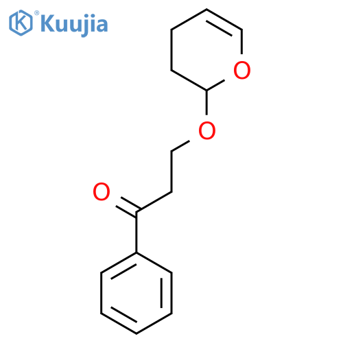 1-Propanone, 3-[(3,4-dihydro-2H-pyran-2-yl)oxy]-1-phenyl- structure