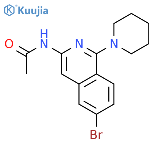 ACETAMIDE, N-[6-BROMO-1-(1-PIPERIDINYL)-3-ISOQUINOLINYL]- structure