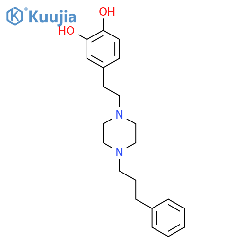 1,2-Benzenediol, 4-[2-[4-(3-phenylpropyl)-1-piperazinyl]ethyl]- structure