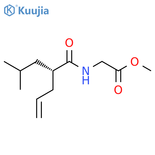 Glycine, N-[(2S)-2-(2-methylpropyl)-1-oxo-4-penten-1-yl]-, methyl ester structure