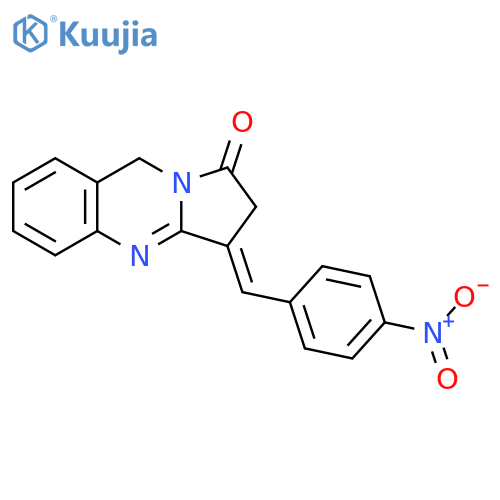 Pyrrolo[2,1-b]quinazolin-1(2H)-one,3,9-dihydro-3-[(4-nitrophenyl)methylene]-, (3E)- structure