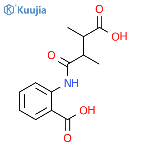Benzoic acid, 2-[(3-carboxy-2-methyl-1-oxobutyl)amino]- structure