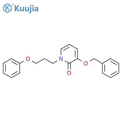 2(1H)-Pyridinone, 1-(3-phenoxypropyl)-3-(phenylmethoxy)- structure