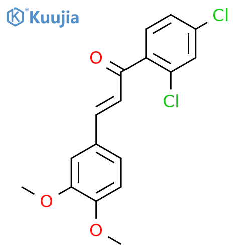 (E)-1-(2,4-dichlorophenyl)-3-(3,4-dimethoxyphenyl)prop-2-en-1-one structure
