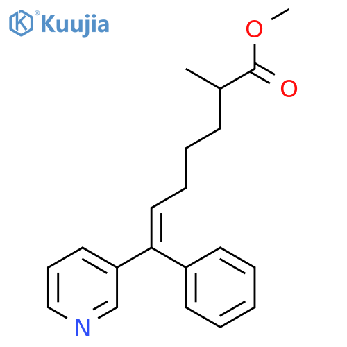 6-Heptenoic acid, 2-methyl-7-phenyl-7-(3-pyridinyl)-, methyl ester, (E)- structure