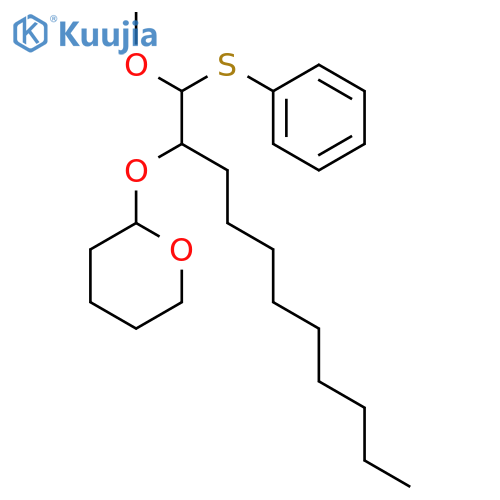2H-Pyran, tetrahydro-2-[[1-[methoxy(phenylthio)methyl]decyl]oxy]- structure