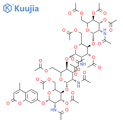 4-Methylumbelliferyl β-Chitotetraose Tridecaacetate structure