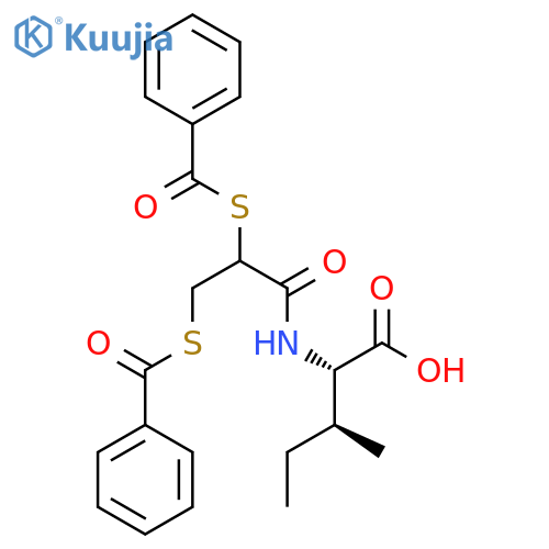 L-Isoleucine, N-[2,3-bis(benzoylthio)-1-oxopropyl]-, (S)- structure