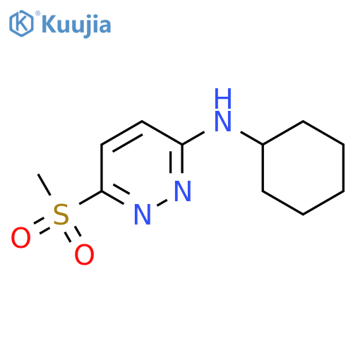 3-Pyridazinamine,N-cyclohexyl-6-(methylsulfonyl)- structure