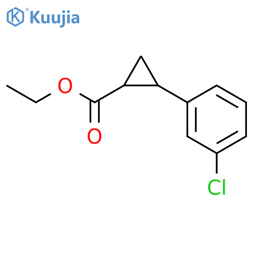 Ethyl 2-(3-chlorophenyl)cyclopropanecarboxylate structure
