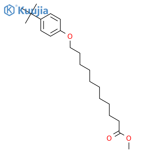 Undecanoic acid, 11-[4-(1,1-dimethylethyl)phenoxy]-, methyl ester structure