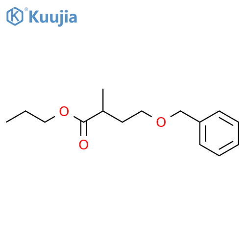 Butanoic acid, 2-methyl-4-(phenylmethoxy)-, propyl ester structure
